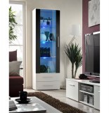 Vitrine à led - blanc et noir