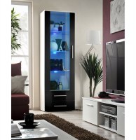 Vitrine à led - blanc et noir