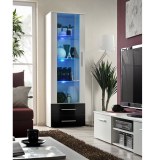 Vitrine à led - blanc et noir