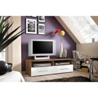 Banc tv - acacia et blanc