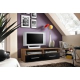 Banc tv - acacia et noir