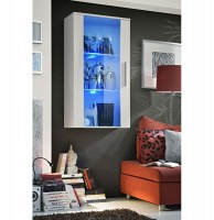 Vitrine murale à led - blanc