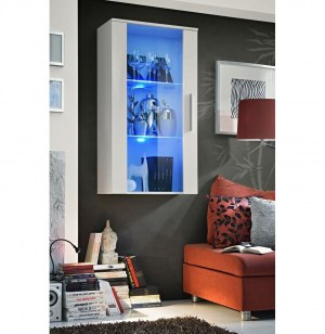 Vitrine murale à led - blanc