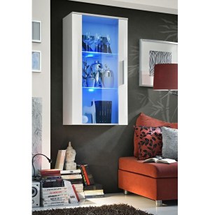 Vitrine murale à led - blanc