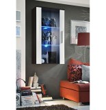 Vitrine murale à led - noir et blanc