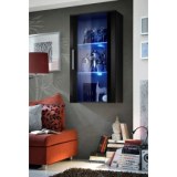 Vitrine murale à led - noir