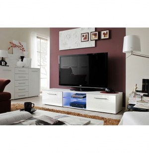 Banc tv à led - blanc