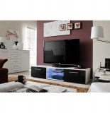 Banc tv à led - blanc et noir