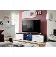 Banc tv à led - noir et blanc