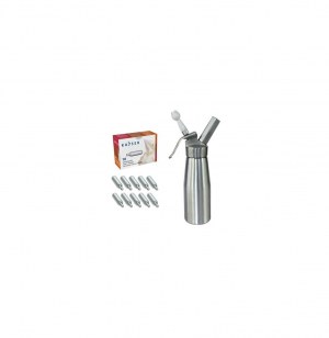 Siphon professionnel tout alu + 10 cartouches kayser - chantilly, espu