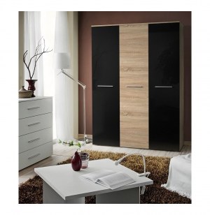 Armoire - noir et chêne