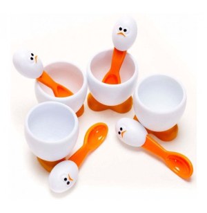 Coquetier et cuillère oeuf - coffret de 4 coquetiers - joie