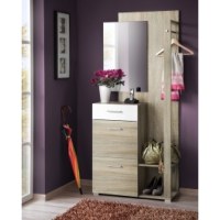 Panneau mural - chêne et blanc