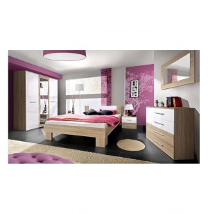 Ensemble pour chambre - chêne et blanc