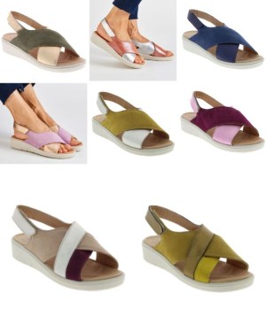 GRAND LOT CHAUSSURES D’ÉTÉ FEMME CUIR (CONFORT)