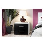 Table de nuit - noir et blanc