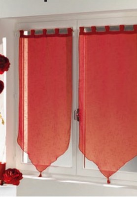 Paire Voilage Luminéa BRIQUE 60 X 160 cm