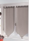 Paire Voilage Luminéa GRIS 60 X 120 cm
