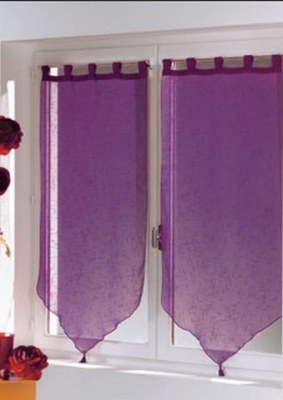 Paire Voilage Luminéa PRUNE 60 X 90 cm