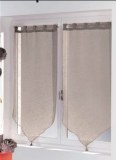 Paire Voilage Luminéa TAUPE 45 X 90 cm