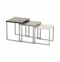 Lot de 3 tables basses gigognes - intérieur ou extérieur - dégradé