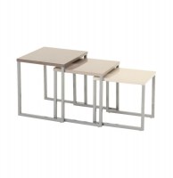 Lot de 3 tables basses gigognes - intérieur ou extérieur - dégradé