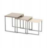 Lot de 3 tables basses gigognes - intérieur ou extérieur - dégradé