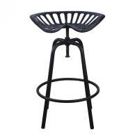 Chaise style tracteur - fonte - noir