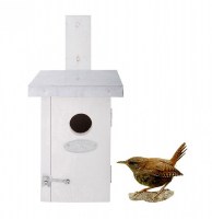 Nichoir roitelet - blanc - bois