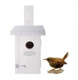 Nichoir roitelet - blanc - bois