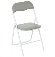 Chaise pliante - lot de 6 - gris - trend