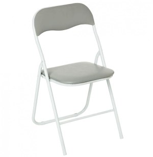 Chaise pliante - lot de 6 - gris - trend