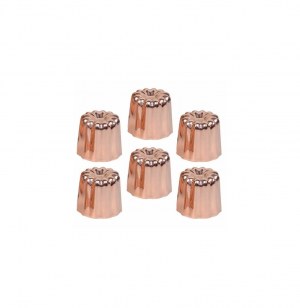 Moules à cannelés en cuivre - lot de 6 - 55 mm