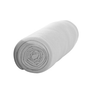 Drap housse 160 x 200 cm 100% coton 57 fils - zinc