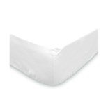 Drap housse - 90 x 200 cm - blanc - 100% coton