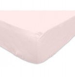 Drap housse - 140 x 190 cm - rose - jersey coton