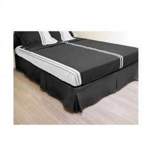 Cache sommier - 90 x 190 cm - noir