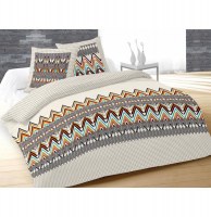 Parure de couette arrow - 220 x 240 cm - naturel - 100% coton