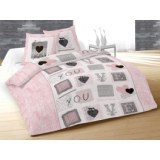 Parure de couette you - 240 x 220 cm - rose