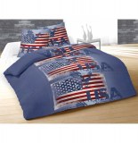 Parure de couette usa - 220 x 240 cm - bleu