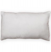 Coussin - 30 x 50 cm - suédine - blanc