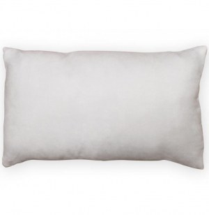 Coussin - 30 x 50 cm - suédine - blanc