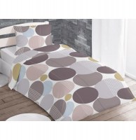 Parure de couette - 140 x 200 cm - balinea - taupe