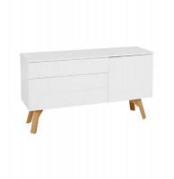 Buffet 3 tiroirs et 1 placard - awen - 150 x 45 cm
