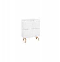 Armoire vaisselier 4 placards - awen - 110 x 40 x 139 cm