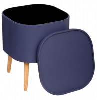 Table basse et coffre rangement - zael - 36 x 36 x 43,5 cm - myrtille