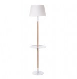Lampadaire avec tablette - h 158 x d 40 cm - blanc
