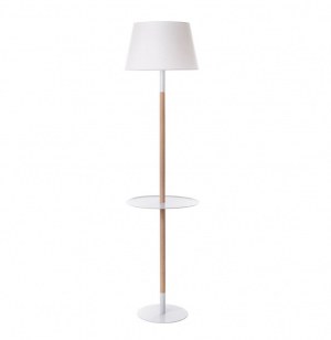 Lampadaire avec tablette - h 158 x d 40 cm - blanc