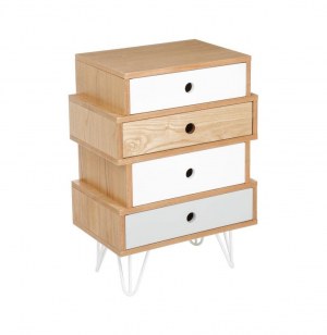 Commode scandinave 4 tiroirs imprimés - shulg - 45 x 30 x 65 cm