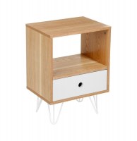 Chevet 1 tiroir scandinave - shulg - 40 x 29.5 x 55 cm - gris